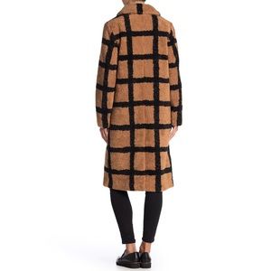 berber longline plaid coat